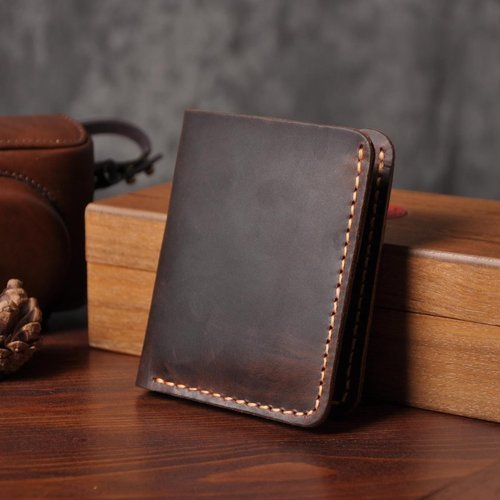 Genuine Leather Bi-fold Wallet